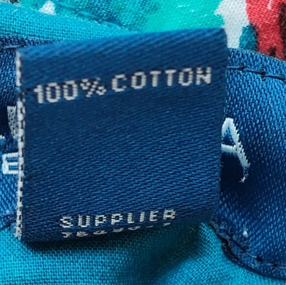 Arizona Jean Co Men's Blue Multi Hawaiian Print Short Sleeve Button Up | Size XL - Picture 5 of 7